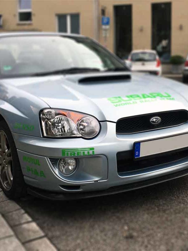 Frontansicht Subaru Impreza foliert